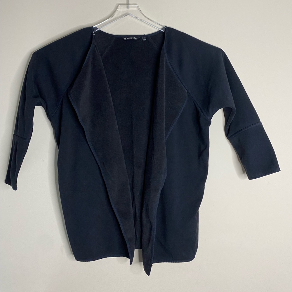 Athleta Black Cozy Karma Open Wrap w/ Plush Interior - Size S
